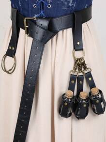 6PCS Medieval Alchemy Magic Potion Bottle Storage Nordic Style Cosplay Festival Props Atmosphere Dress Up Halloween