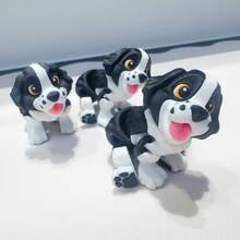 Figura decorativa de perro Spaniel lindo y adorable impresa en 3D, escultura de escritorio de plástico, regalo festivo