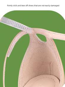 1 Confezione di strisce in gel antisfregamento trasparenti a onde sottili unisex per sandali, lacci delle scarpe, tacchi - Da applicare liberamente su vari tipi di scarpe