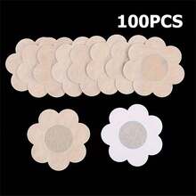 100/50/10pcs Invisible Self-Adhesive Bra Inserts - Comfortable & Discreet Solution For Women's Lingerie - Strapless, Seamless, And Secure Fit - Polyester Material, Hand Wash Only - Multicolor - View 7