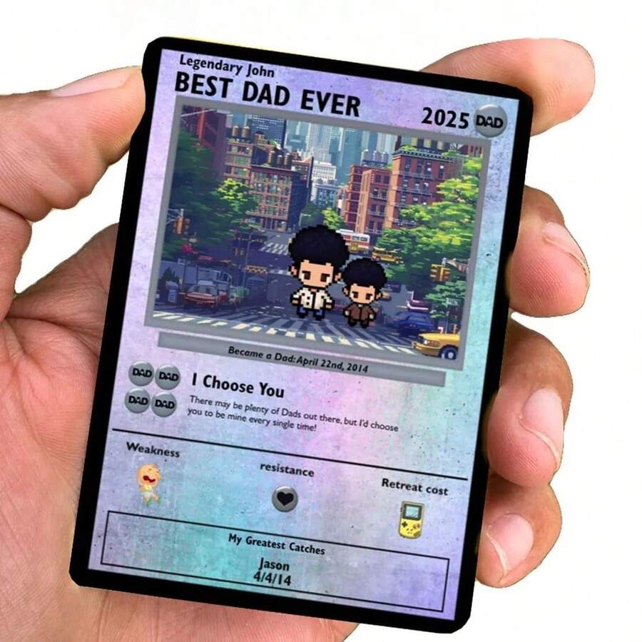 Personalized Father's Day Card, Custom Gift For Dad, Personalized Father's Day Gifts, Father's Day Present, Dad Gifts, Custom One-Side/Duble-Side Card - A - View 1