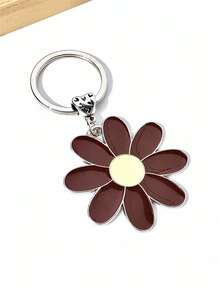 1pc Colorful Enamel Daisy Flower Key Chain, Party Favor Key Ring Car Accessories Bag Charm - Multicolor - View 13