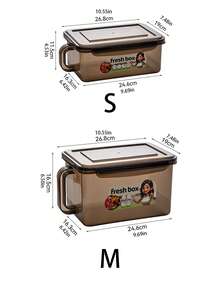 1 pieza Recipiente de almacenamiento para refrigerador, apto para cebolla verde, cilantro, jengibre, ajo, fideos, huevos, transparente y visible, extiende la frescura, ahorra espacio, organiza por clasificación, se apila de forma segura, evita la contaminación cruzada