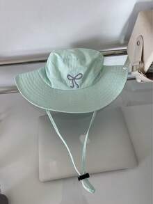1pc New Bowknot Decor UV Protection Bucket Hat - Multicolor - View 4