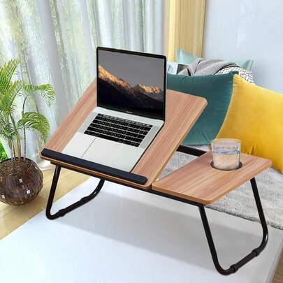 NetHong Folding Laptop Table Bed Tray Sofa Lap Portable Computer Desk Stand Breakfast Garden Furniture Folding Table Desk UK