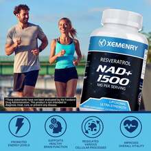 XEMENRY NAD+ - DNA Repair, Energy Production, Cellular Metabolism - Resveratrol - 120pcs - Two bottle-More favorable - View 3
