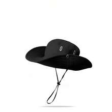 1pc Western Cowboy Hat With Wide Brim Set, Sun-Shading, Quick-Drying, Breathable Face Mask, UV Protection For Women, Suitable For Hiking, Fishing - Black - View 5