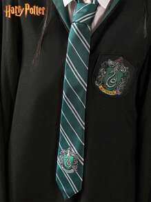 Harry Potter Corbata de 1/4 piezas con licencia oficial de Harry Potter, estilo de la escuela Hogwarts Gryffindor, Slytherin, Ravenclaw, Hufflepuff, con nudo manual, insignia a rayas, moda de punto, accesorios de la película, estilo universitario británico, decoraciones de escritorio, regalo de cumpleaños, Navidad, Halloween para fanáticos de Harry y amigos y familiares