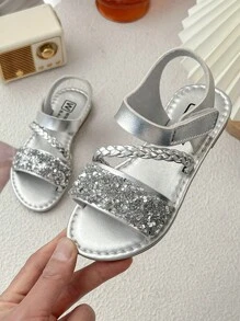 Nuevas sandalias de moda de verano 2025 para niñas, zapatos de princesa para niños, cómodas sandalias de ocio para vacaciones para bebé, sandalias para niñas pequeñas