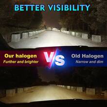 2pcs H7 H4 H11 H1 H13 9007 9012 880 5202 H9 9005/HB3 9006/HB4 100W 12V Halogen Car Headlight Bulbs, 900% Brighter 6500K Super White Light, Long Lifespan, Easy Installation, Fit For 99% Vehicles, Plug And Play