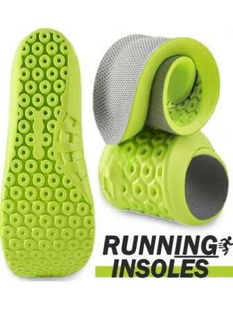 Plantillas deportivas para zapatos con absorción de impactos y desodorante - Suave malla, transpirable, plantillas con amortiguación para correr para hombres y mujeres, alta elasticidad, ideal para ocio al aire libre y uso atlético, calzado deportivo | Plantilla transpirable | Plantillas de EVA