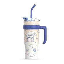 1 pezzo Bottiglia d'acqua isolata carina da 40 once/1,2 litri in acciaio inossidabile 304 con accessori in silicone, tazza da caffè e tumbler con motivo  rosa,  e Cinnamoroll, adatta per scuola, ufficio, infermieri e insegnanti, articoli autorizzati . Articoli per il ritorno a scuola