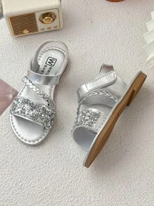 Nuevas sandalias de moda de verano 2025 para niñas, zapatos de princesa para niños, cómodas sandalias de ocio para vacaciones para bebé, sandalias para niñas pequeñas