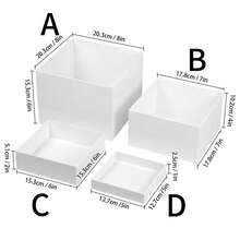 White Acrylic Buffet Food Display Stand, 5-Sided Multifunctional Acrylic Sneeze Guard With Hollow Base, Suitable For Breakfast/Brunch, Buffets, Weddings, Parties - White - View 12