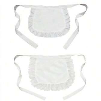 Maid Cosplay Apron Maid Cosplay Costume Half Apron Waitress Servant CostumeMaid Apron Cute Princess Style Apron Daily Bib Chinese Little Chef Apron