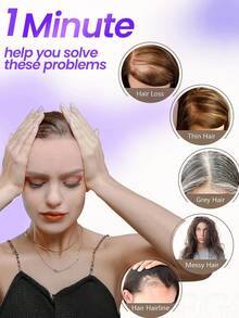 浅棕色 3D 侧刘海发饰，真人发雷米直发，手工制作假发，假发夹，顶部稀疏假发，女士真人发饰，接发 8 10 英寸，6# - S6 - 查看 6