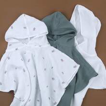 1pc Baby Muslin Bath Towel, Toddler Beach Towel, Suitable For Infant Gift, Fashionable Decoration And Holiday Gift - Multicolor - View 5