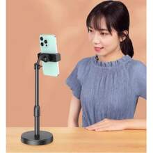 Supporto per telefono da tavolo multifunzionale con rotazione a 360°, per selfie e live shooting, supporto per telefono cellulare, supporto regolabile in altezza per telefono cellulare telescopico e portatile, supporto per live streaming compatibile con , telefoni Android, idea regalo per compleanni, famiglia, amici