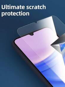 Paquete de 3 protectores de pantalla de vidrio compatible con Samsung A15 5G de 6.5 pulgadas [dureza 9H] - Protector de pantalla de vidrio templado de alta definición, apto para A16 A55 A54 A34 A54 A13 A14, resistente a arañazos, fácil de instalar [compatible con fundas de teléfono] Regalo para cumpleaños, familia, amigos Protector de pantalla de teléfono, accesorios de teléfono