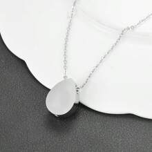 Teardrop Urn Necklace For Ashes For Human Or Pet Stainless Steel Cremation Jewelry Memorial Keepsake Urns Pendant Necklace For Urn Necklaces Ashes