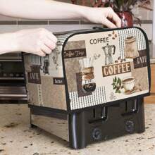 1 buc. Capac de praf pentru aparatul de cafea, hota de praf pentru prăjitor de pâine, 2/4 felii, potrivită pentru majoritatea cuptorului cu microunde.