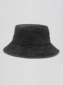 1pc Unisex Washed Bucket Hat With Rope Outdoor Men Sun Hats With UV Protection Wide Brim Foldable.Suitable For Fishing, Beach, Hiking, And Travel .Men's Sun Hat Summer Hat, Suitable For Summer Outdoor Activities Such As Hiking And Fishing