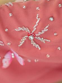 Handmade Embellished Butterfly Tassel Detail Evening Gown, Fashion Party Dress, Modest