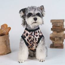 2025 Latest Leopard Print Pet Vest, Breathable & Comfortable Summer Indoor/Outdoor Vest For Small/Medium Dogs & Cats