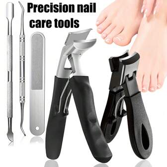 High-End Elderly Nail Clippers - Thick Nails And Toenail Clippers For The Elderly, Equipped With Large Opening And Oversized Toenail Clippers, Nail Files, Heavy-Duty Foot Care Tools, Essential Foot Care Items Precision Scissors