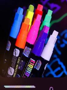 8/6 Stücke Set fluoreszierender Markerstifte, im Dunkeln leuchtende löschbare Textmarker für Fluoreszenz-Boards, Tafeln, Whiteboards, Aquarell, Rückkehr zur Schule