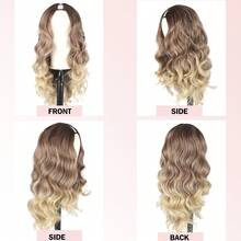 Highlight Blonde V Part Wig Ombre Upgrade Glueless U Part Wig Clip In Hair Extensions Synthetic Half Wig For Women - T4/33/15# - View 6