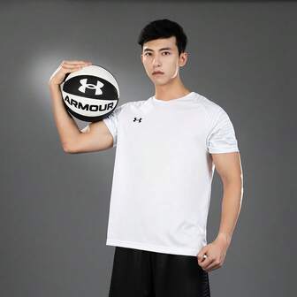 Under Armour 2025 Summer New Under Armour Men & Women UA Tech Short Sleeve T-Shirt, Breathable Football Training Sportswear Running Gym Fitness 24500509-100