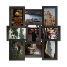Picture Frames Collage , 9 Pack Photo Frame Set For Wall Gallery Decor-Farmhouse Photo Display 4x6 And 6x4 Wall Mounting,Assembly Required - 黑色 - 查看 1