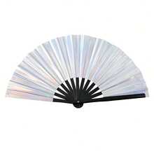 2025 New Line Dance Popping Fan, Bohemian Style Hand Clack Fans For Line Dancing & Performances, Foldable & Portable Design - 黑色 - 查看 4