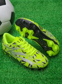 1 par de zapatos de fútbol para niños, zapatos con tacos para niños, zapatos de fútbol deportivos, equipamiento infantil, zapatos de entrenamiento de fútbol antideslizantes para niños y niñas