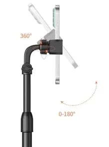 Supporto per telefono da tavolo multifunzionale con rotazione a 360°, per selfie e live shooting, supporto per telefono cellulare, supporto regolabile in altezza per telefono cellulare telescopico e portatile, supporto per live streaming compatibile con , telefoni Android, idea regalo per compleanni, famiglia, amici