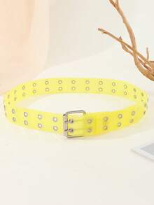 1pc Transparent Eye-Shaped Fashionable Women Belt Halloween Summer, School Fall, Autumn, Halloween - White - View 9