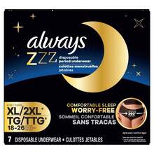 Always ZZZ Disposable Period Underwear - XL/XXL - 7ct - 1 - View 3