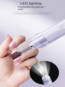 2 In 1 Electric Nail Grinder With Nail Lamp Multifunctional Portable Nail Machine Kit Manicure Tools Quick-Drying Nail Polisher Manicure Nail Drill Bits Tool Electric Nail Polisher, 180mAh