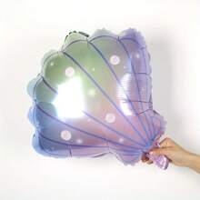 5pcs Sea Life Theme Foil Balloon Set, 3 Different Shapes (Jellyfish + Seashell + Starfish), Suitable For Decorating Ocean Party, Birthday, Event, Diving Party, Summer Party, Indoor Atmosphere, Fantasy Theme Party