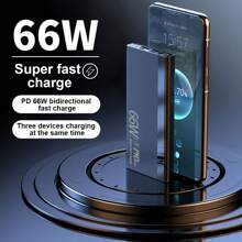 NetHong Banco de energía de 20000 mAh, cargador rápido, 2 USB, batería externa para Apple y Sam sung