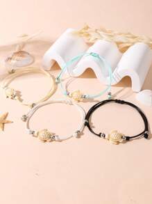 1 pieza Pulsera colgante de tortuga marina, adecuada para el atuendo de verano, vacaciones en la playa y viajes