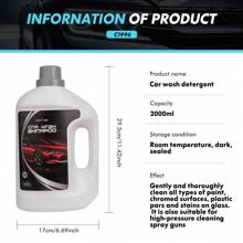 CARSUN Carsun Concentrated 2L Car Wash Liquid | High Foam No-Wipe One-Rinse Clean + Water Wax Coating Two-In-One | The More You Wash, The Brighter Your Car Finish | Household/Car Wash Water & Money Saving Device