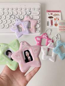 1-Inch Colorful Stars & Bow Design Card Holder, Celebrity Fan ID Display Frame For Idol/Girl Photocards - Multicolor - View 8