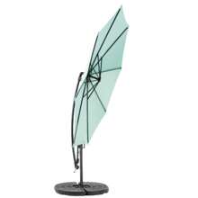 Sonnenschirm rechteckig 300 x 300 cm, großer Ampelschirm mit Kurbel, Gartenschirm neigbar, 360° drehbar, Terrassenschirm, Marktschirm für Garten, Terrasse, Balkon