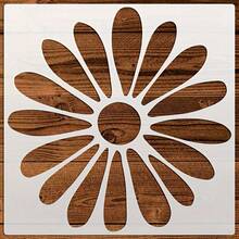 8Inch Large Daisy Stencil For DIY Crafts – Reusable & Washable Flower Stencil, PET Material, Perfect For Home Decor,Back To School,School Supplies - 8*8inch - View 7