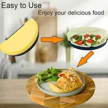 Tortilla Folder, Tortilla Crimper, Empanada Press, DIY Sandwich Pie Maker & Empanada Tool For Tacos, Dumplings, Breakfast & Meal Prep - Easy-To-Use Tortilla Folder With Non-Stick Surface - Black and Yellow - View 4