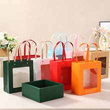 1 Stück Premium Geschenkbox mit klarem Fenster, Andenken Verpackungsbox für Geburtstagspräsente