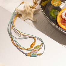 1pc/Set Love Letter Bead And Colorful Rope Necklace & Bracelet Set - LOVE Letter Necklace - View 5