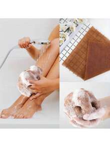 African Mesh Bath Sponge, African Mesh Long Bath Mesh Sponge Exfoliating Shower Body Scrubber Back Scrubber Skin Smooth Towel Nylon Korean Exfoliating Body Wash/Towel Japanese Body Wash/Towel Shower Gel Cleansing Sponge Back And Body Use, Loofah Body Scrub, Bathroom Accessories, Back Scrub Towel, Elastic Nylon Back Exfoliating Tool, Deep Cleansing Body Massage Bath Brush For Men And Women